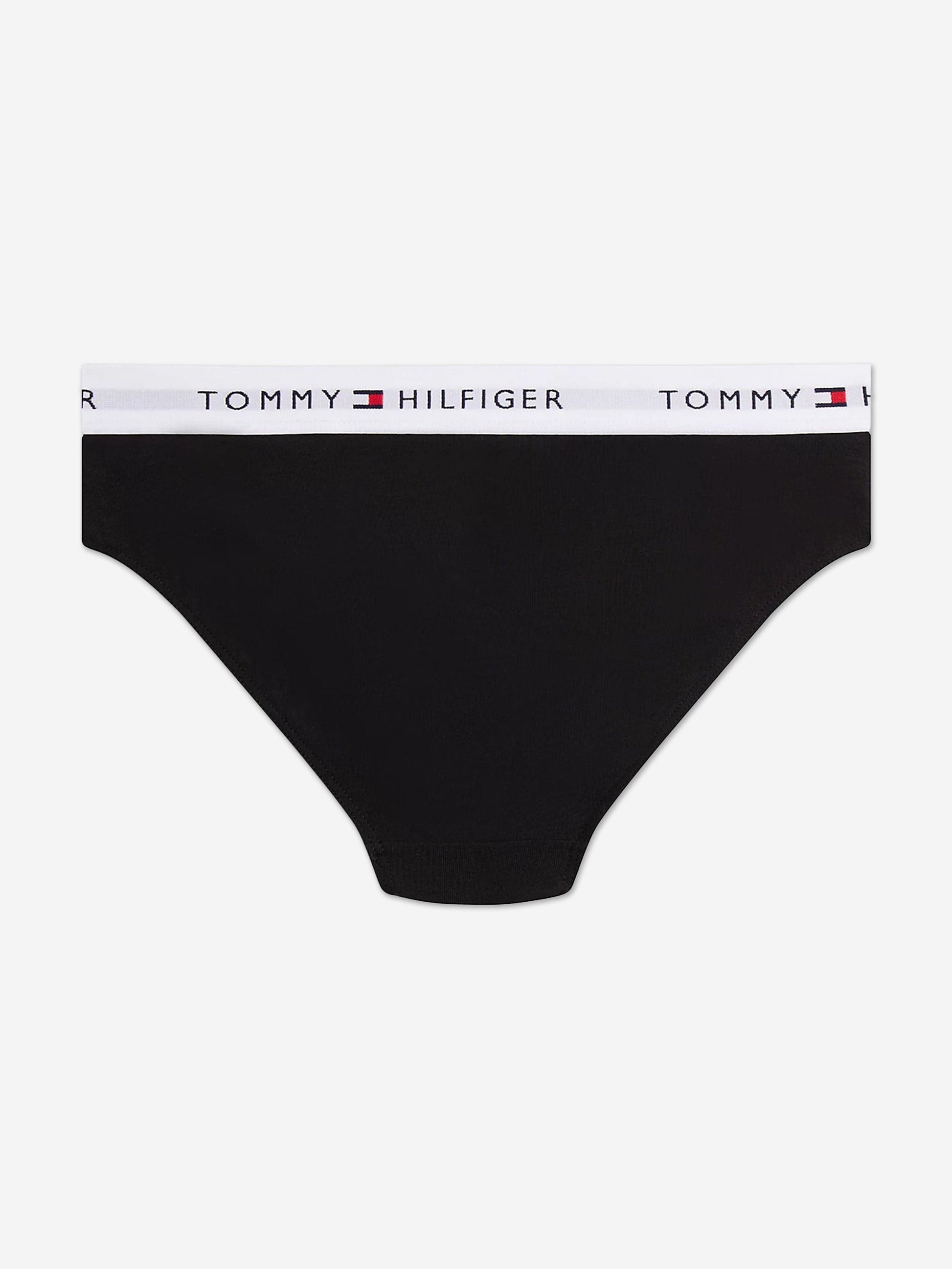 Tommy Hilfiger Girls 2 Pack Bikini Knickers Set in Black Childsplay Clothing