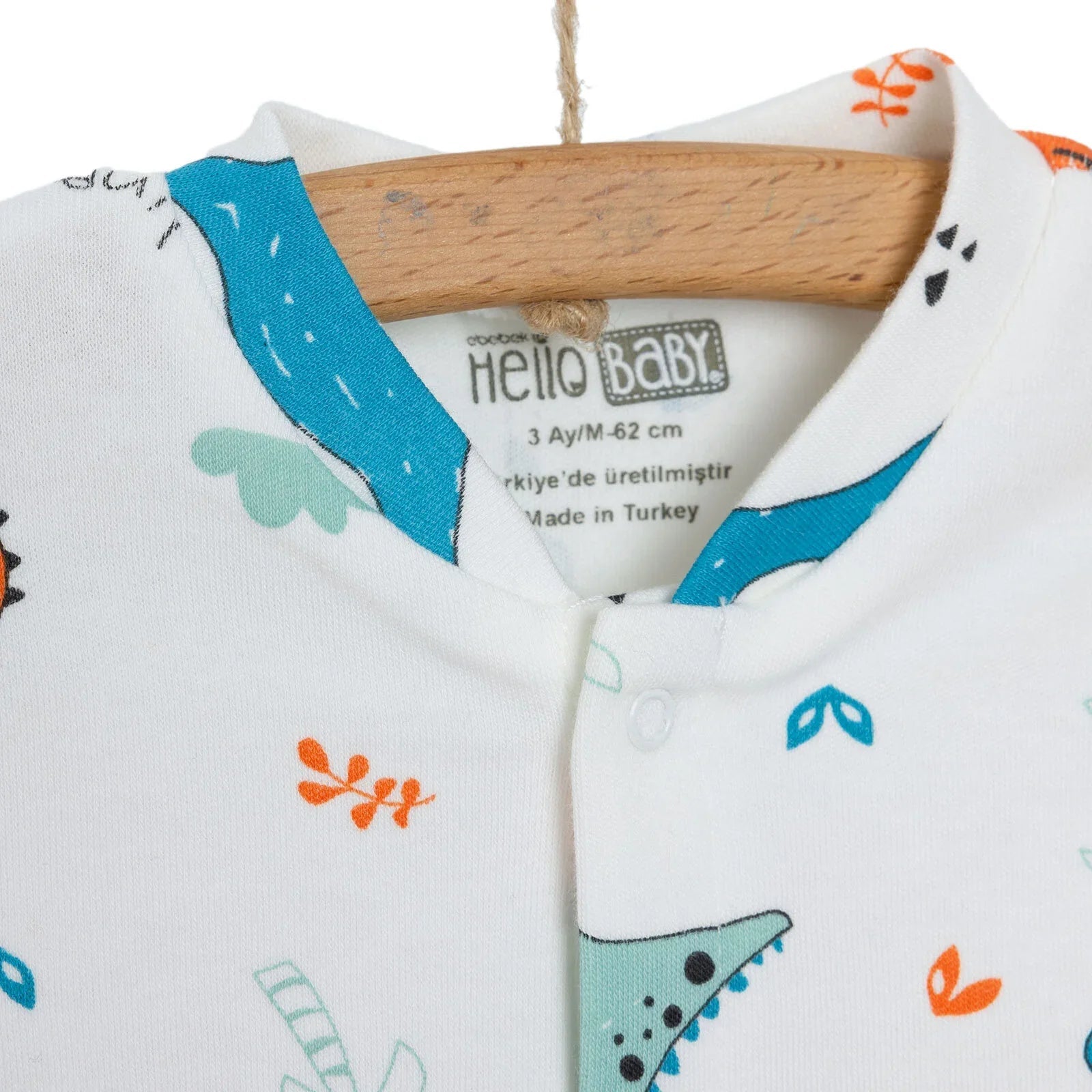 HelloBaby Baby Boy Jumpsuit-Body-Hat - Ecru ebebek