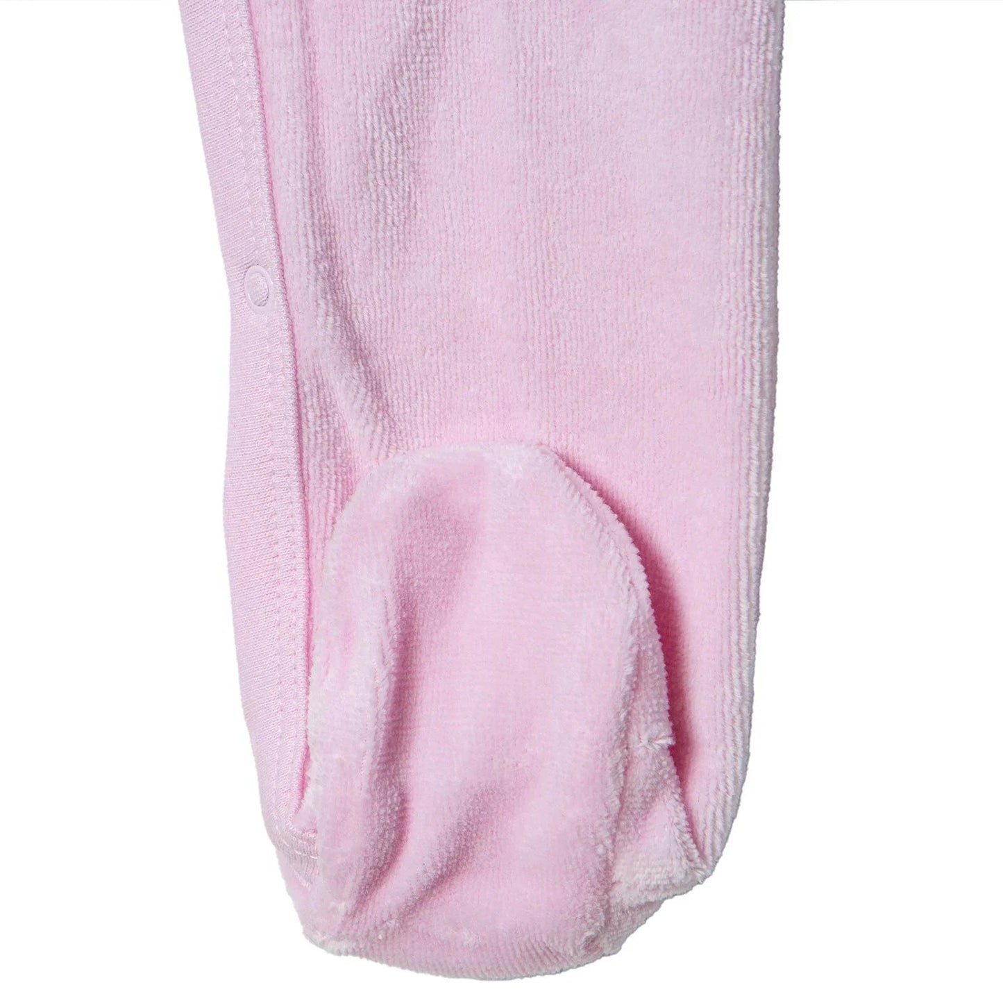 HelloBaby Newborn Velvet Footed Jumpsuit - Pink ebebek