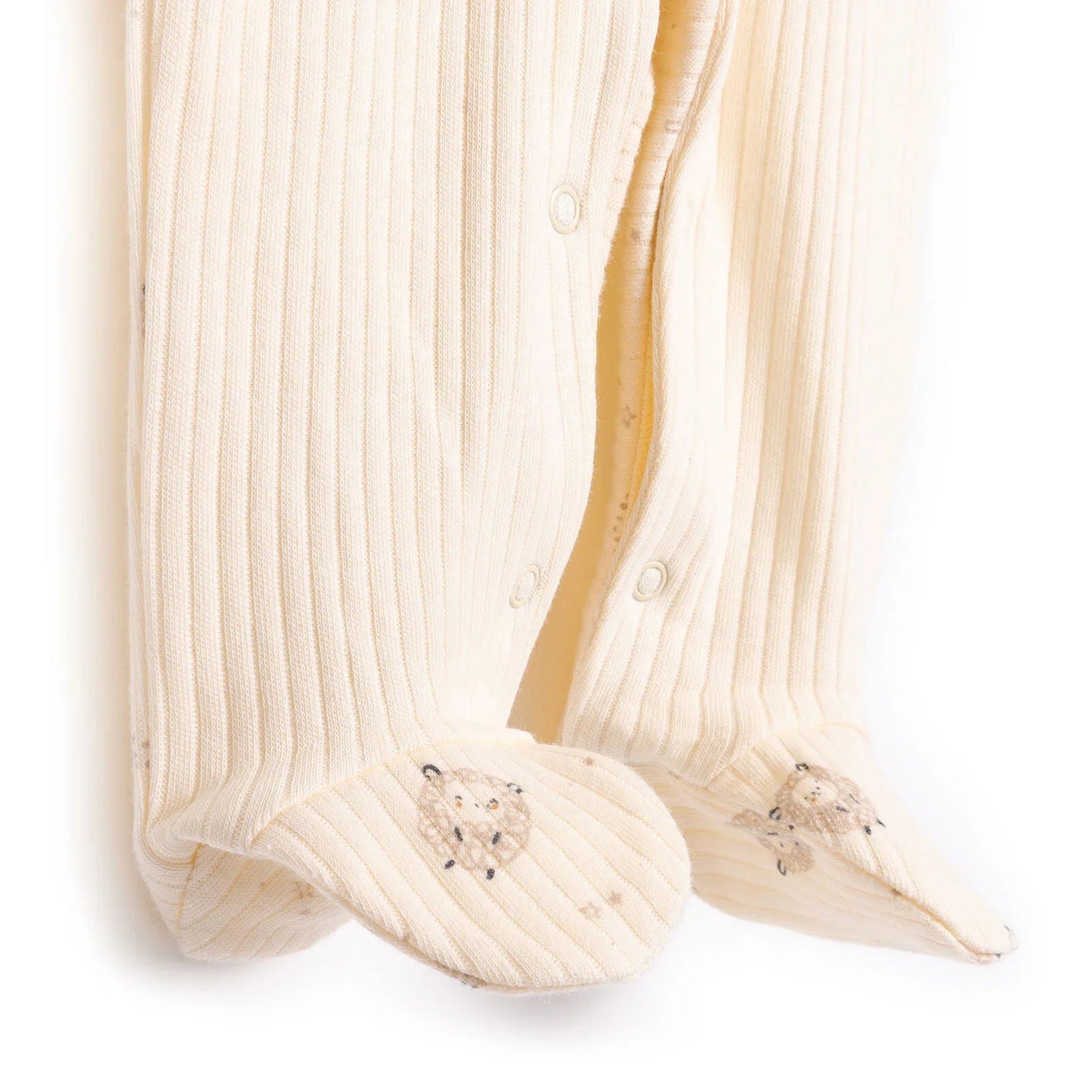 Bebetto Newborn Organic Little Lamp Footed Jumpsuit - Ecru ebebek
