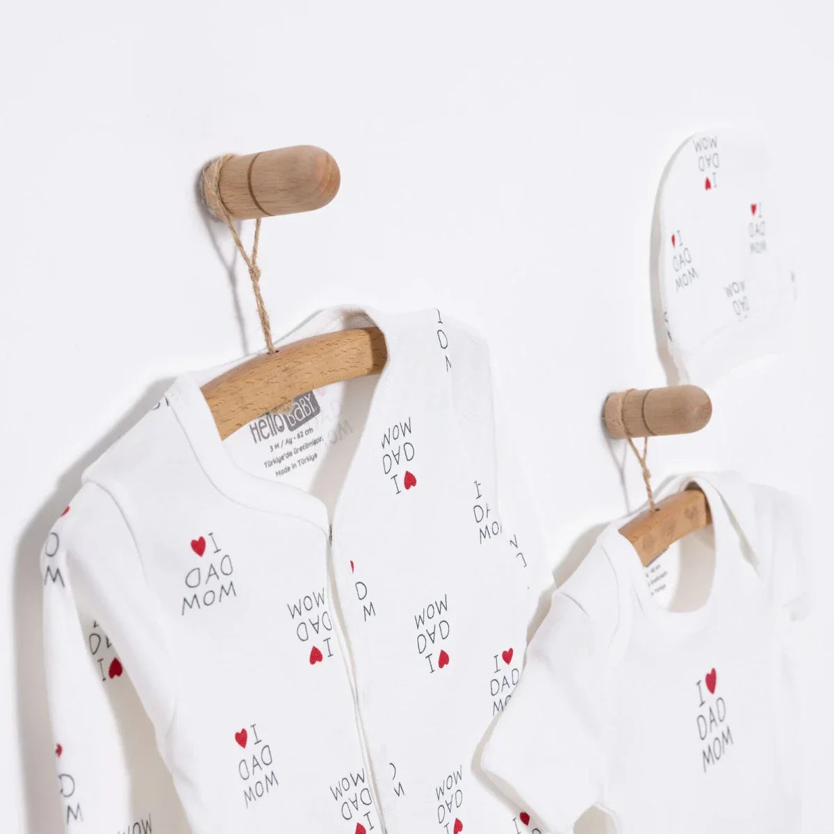 HelloBaby Newborn Baby Mom&Dad Jumpsuit - Ecru ebebek