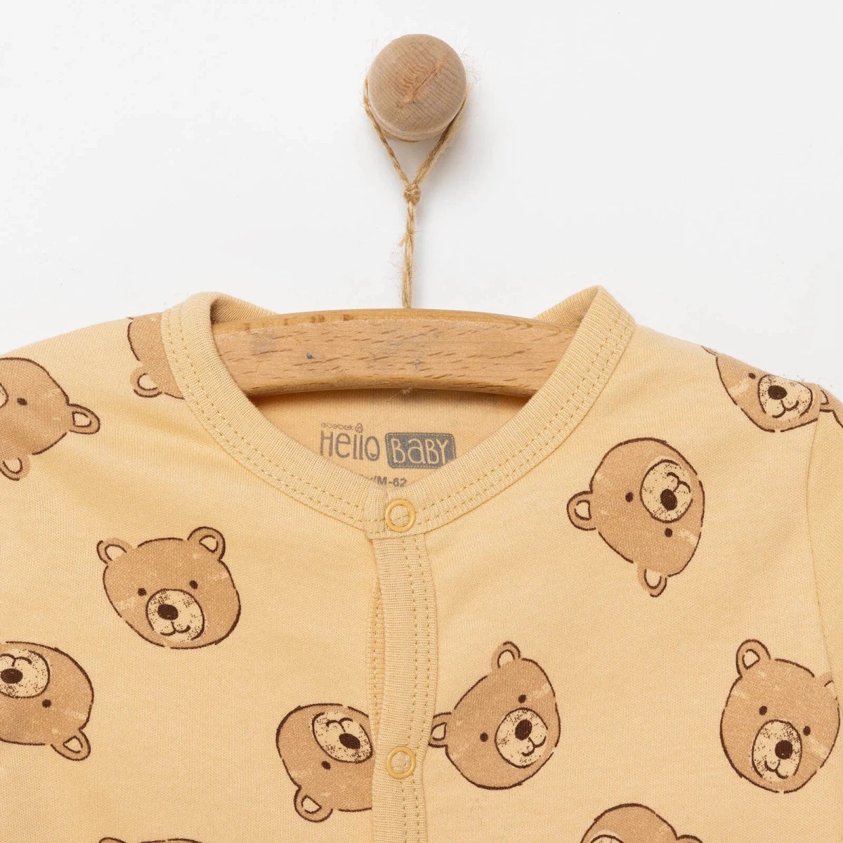 HelloBaby Boy Jumpsuit-Body-Hat - Beige ebebek