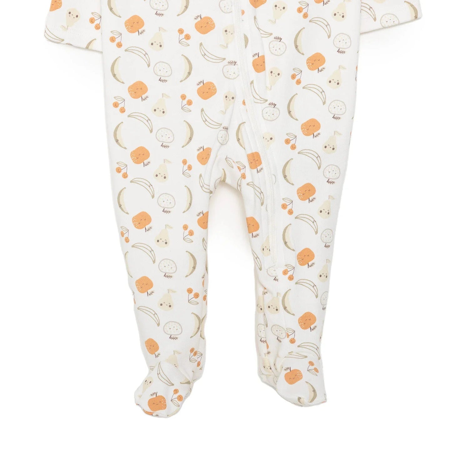 HelloBaby Newborn Girl Organic Footed Jumpsuit - Ecru ebebek