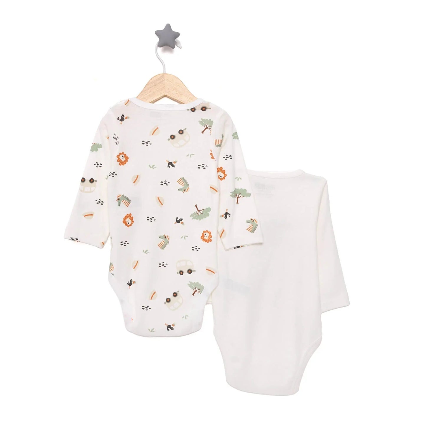 HelloBaby Baby Boy Long Sleeve Body 2 pcs - Beige ebebek