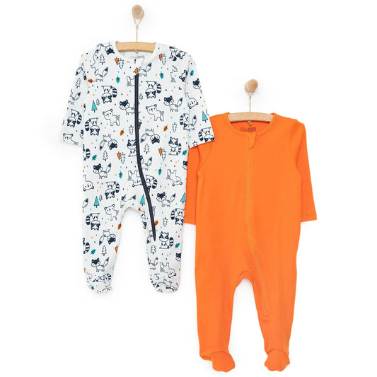 HelloBaby  Baby Boy Footed Newborn Jumpsuit - Light Grey ebebek