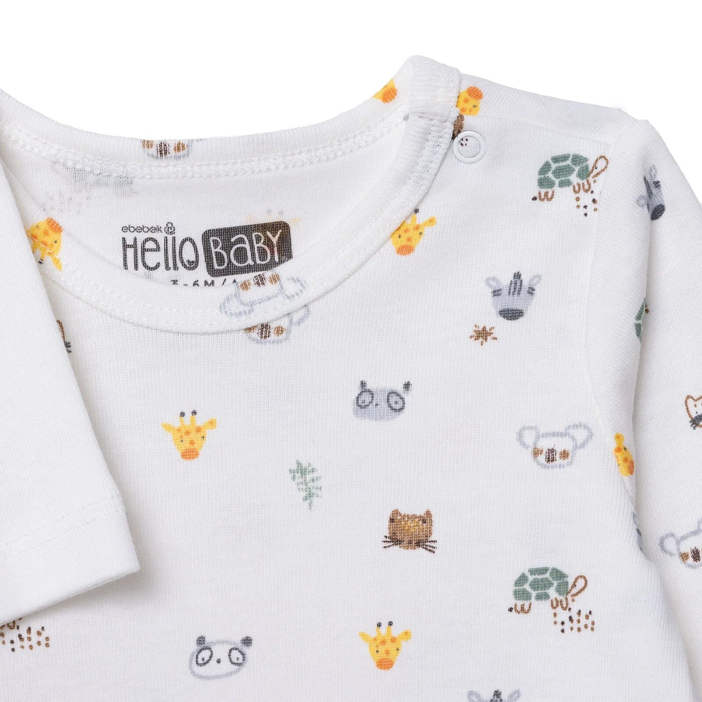 HelloBaby Long Sleeve Body 2 Pack - Ecru ebebek