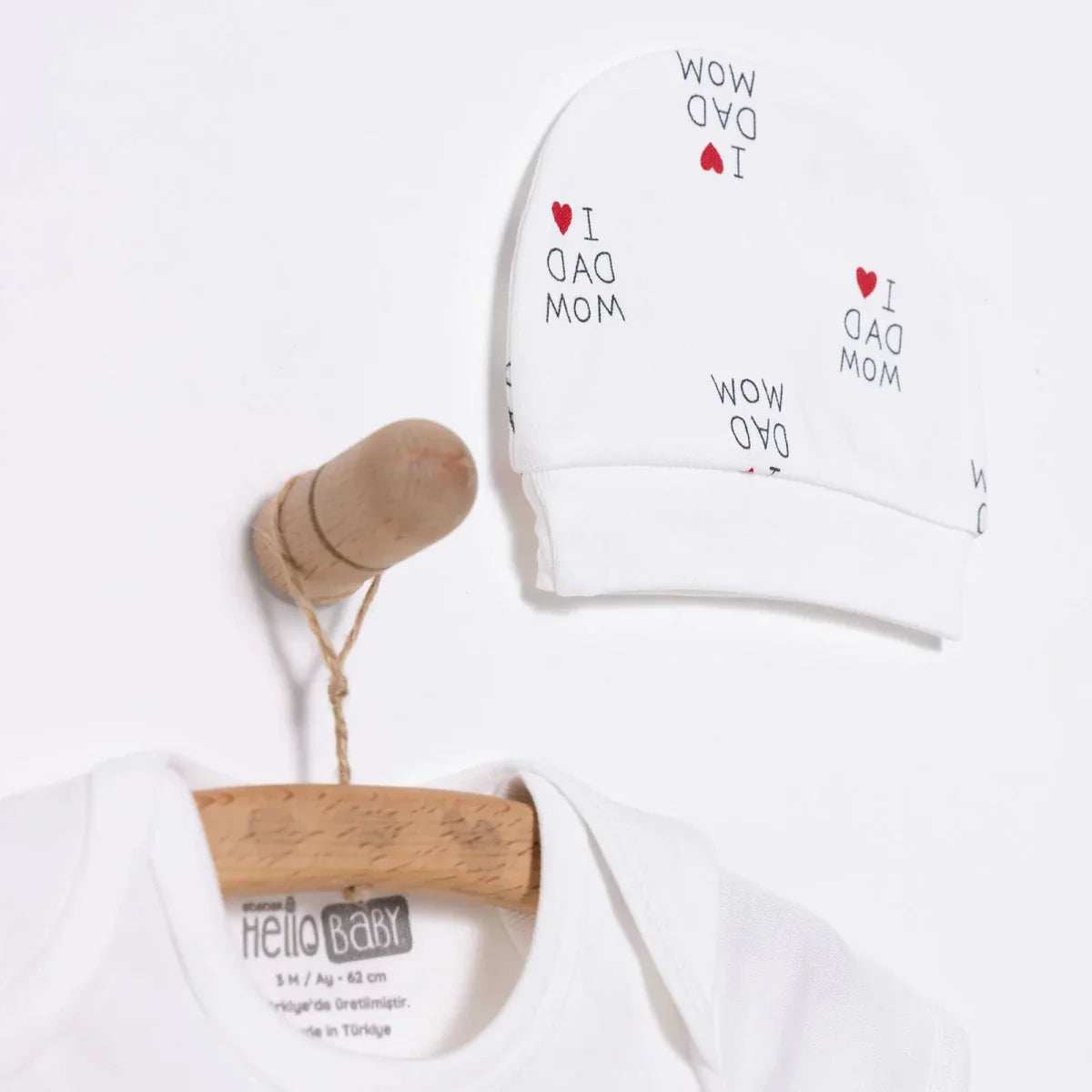 HelloBaby Newborn Baby Mom&Dad Jumpsuit - Ecru ebebek