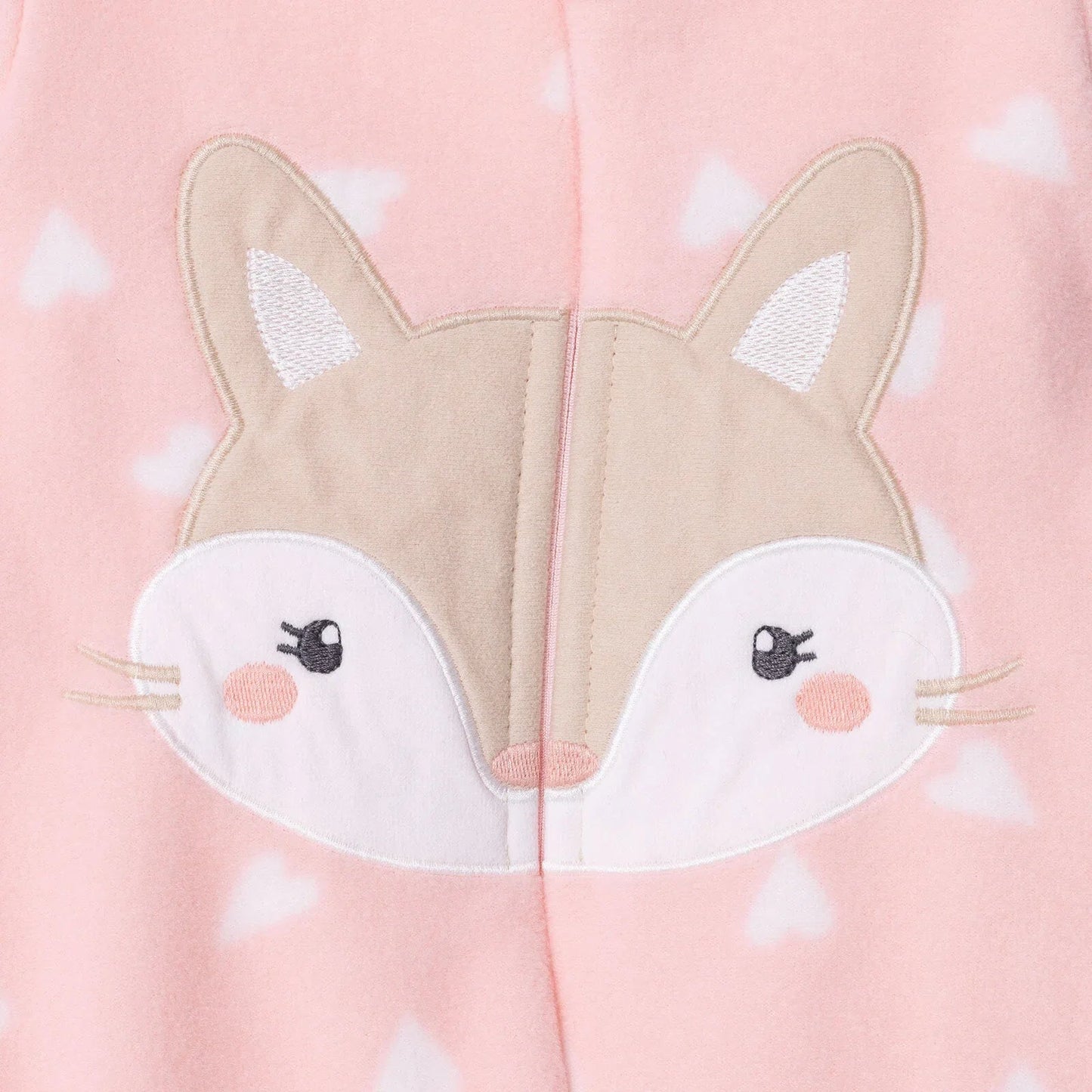 HelloBaby Newborn Polar Footed Jumpsuit - Pink Printed ebebek