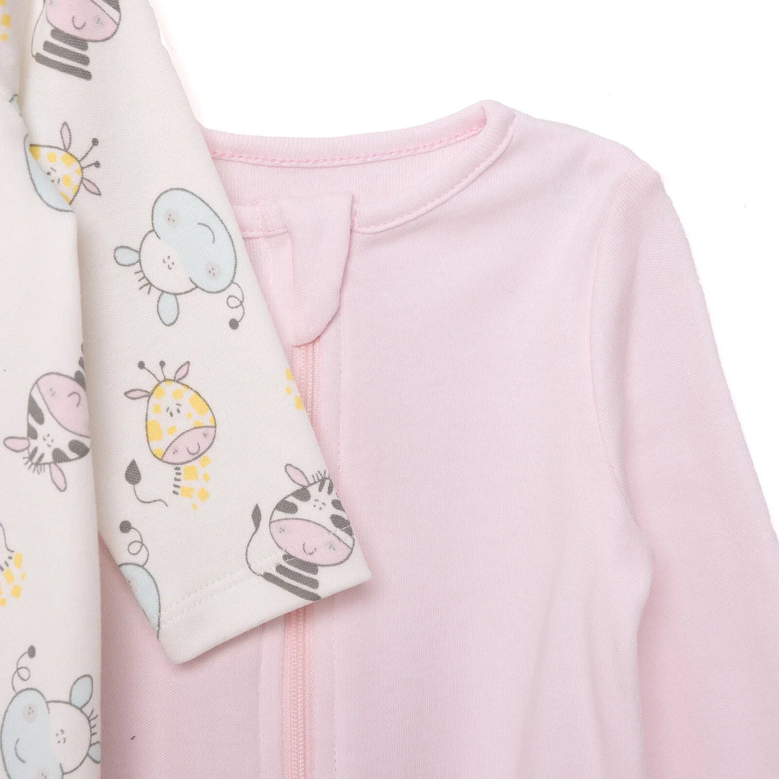 HelloBaby Newborn Girl Footed Jumpsuit - Ecru ebebek