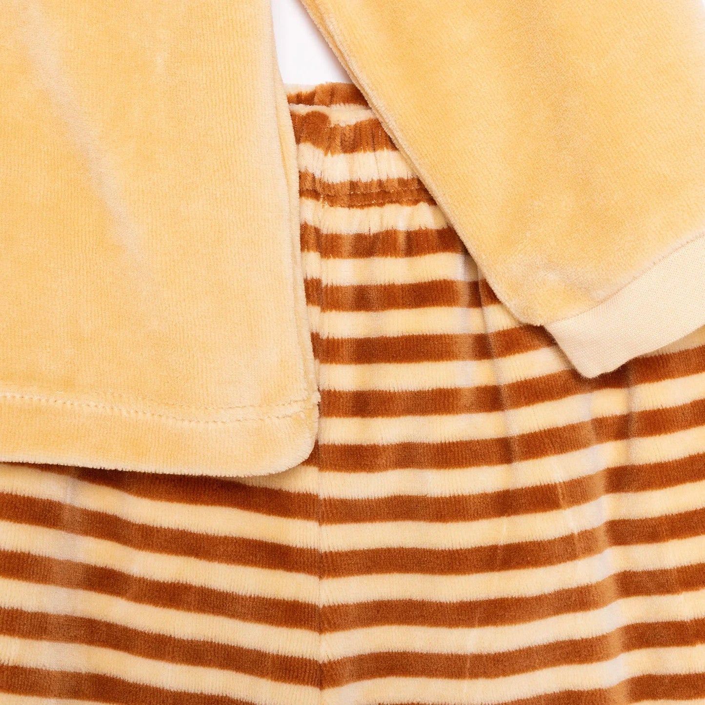 HelloBaby Velvet Pyjama Set - Light Brown ebebek