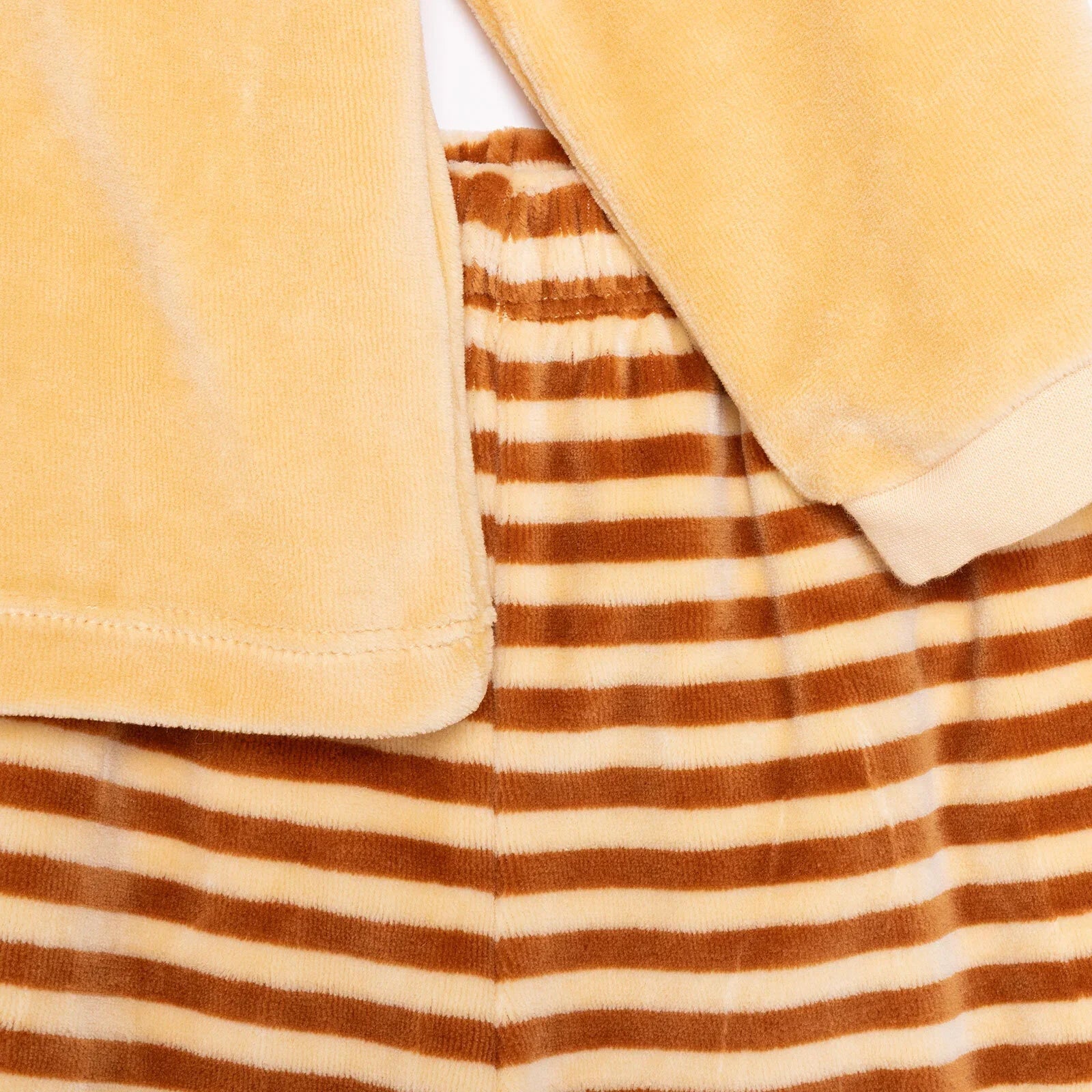 HelloBaby Velvet Pyjama Set - Light Brown ebebek