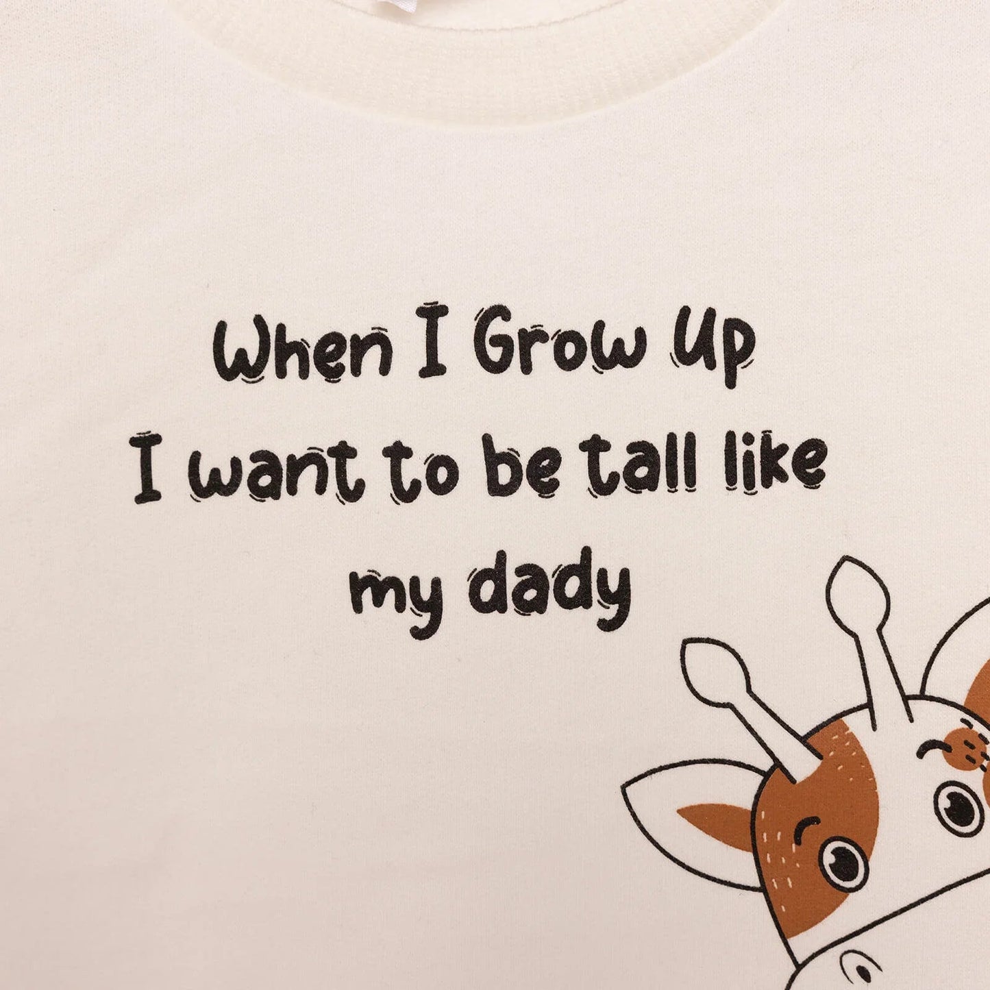 HelloBaby Baby Boy Basic Giraffe Printed Sweatshirt - Ecru ebebek
