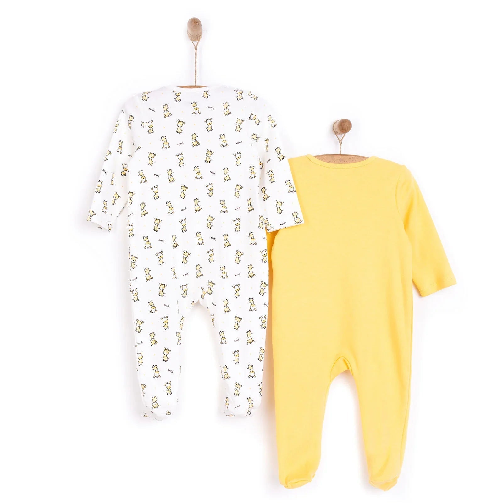 HelloBaby Newborn Boy Footed Jumpsuit - Yellow ebebek