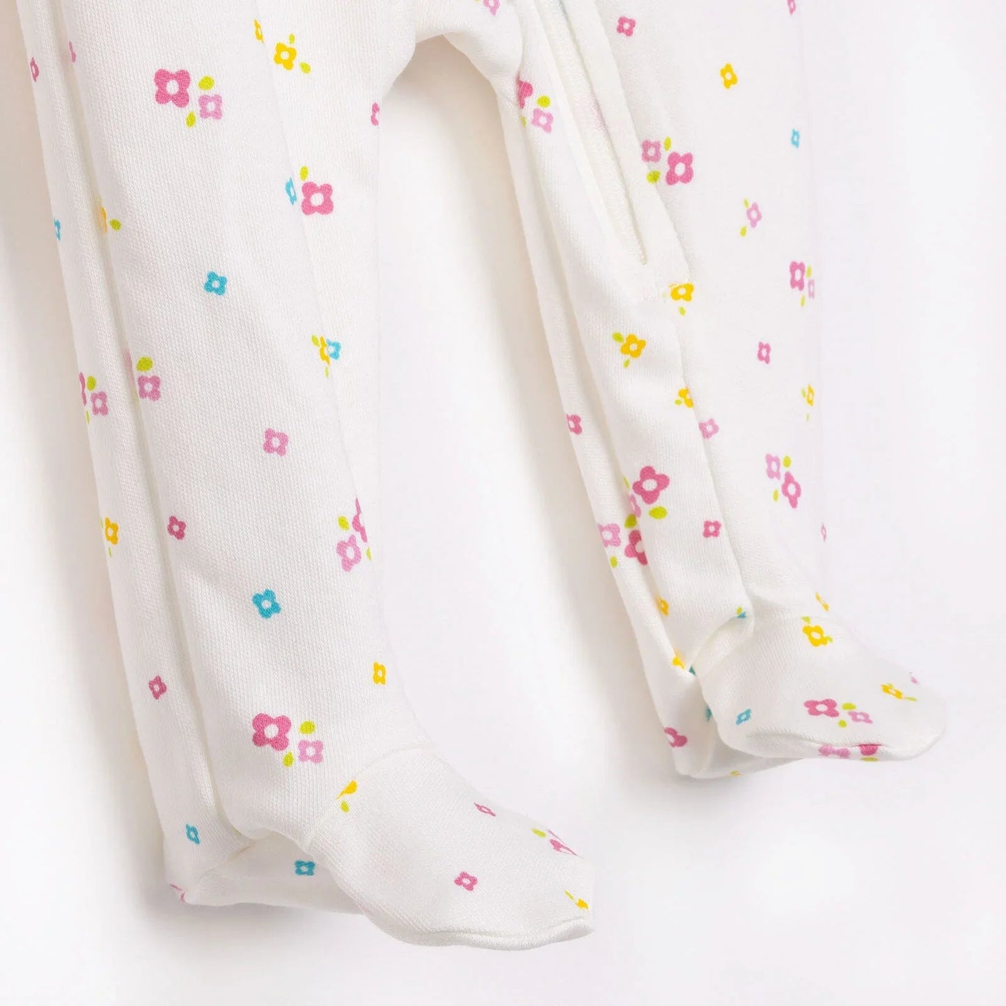 HelloBaby Newborn Girl Footed Jumpsuit - Ecru ebebek