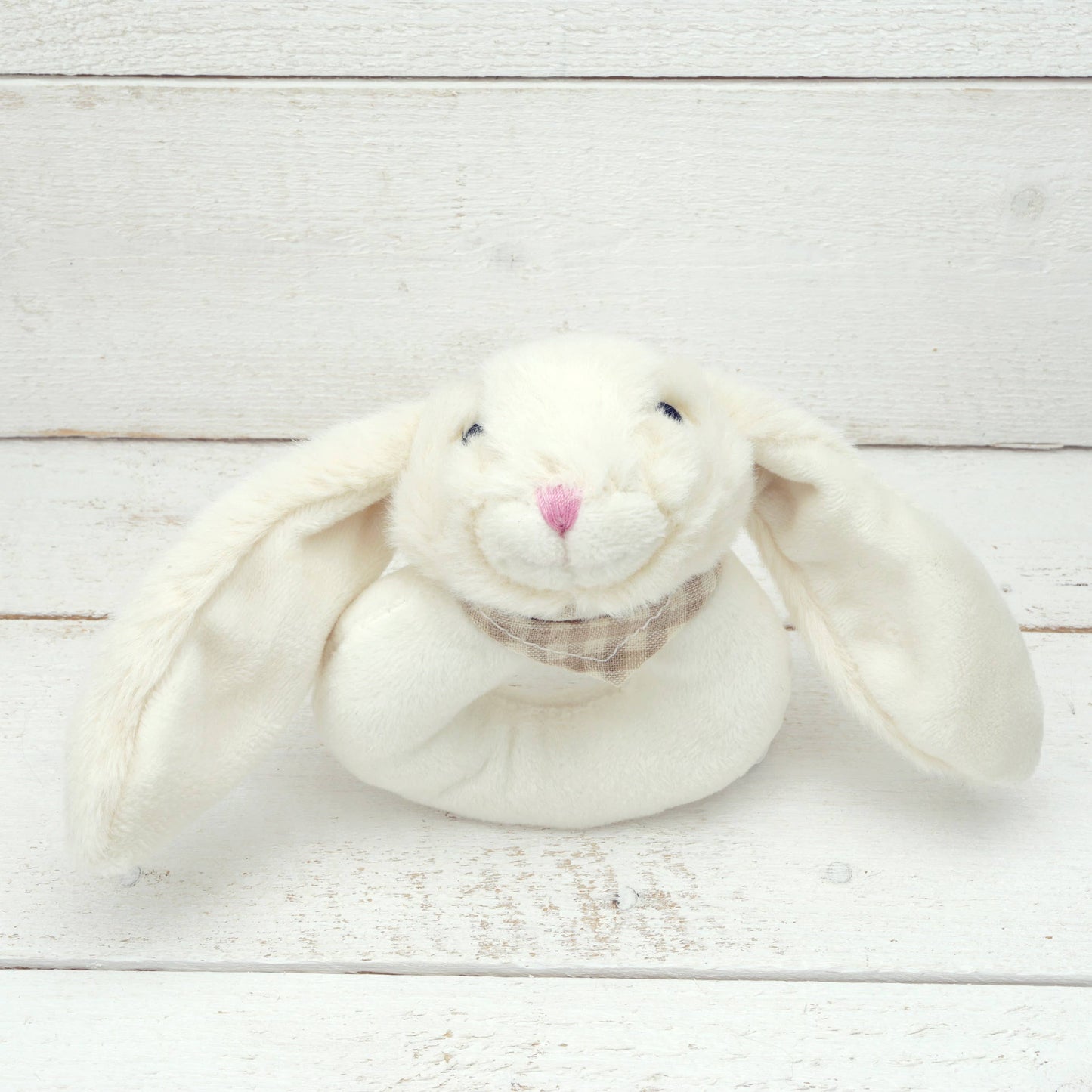 Bunny Baby Soft Toy Rattle Cream -10CM Premium Plush Jomanda Soft Toys & Accessories - UK Based