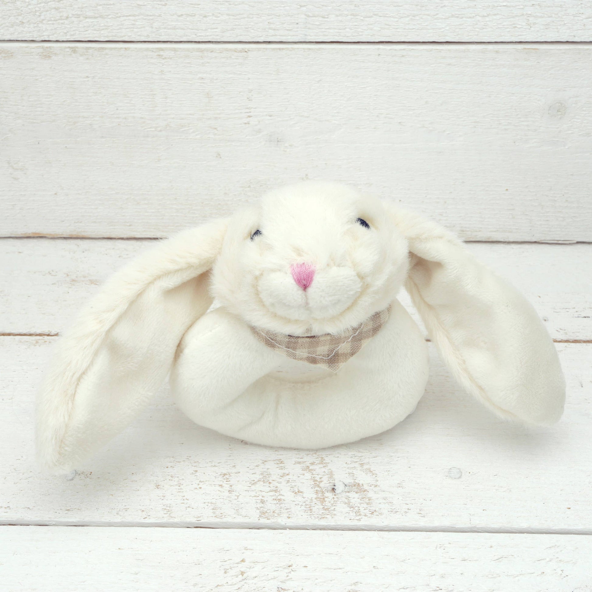 Bunny Baby Soft Toy Rattle Cream -10CM Premium Plush Jomanda Soft Toys & Accessories - UK Based