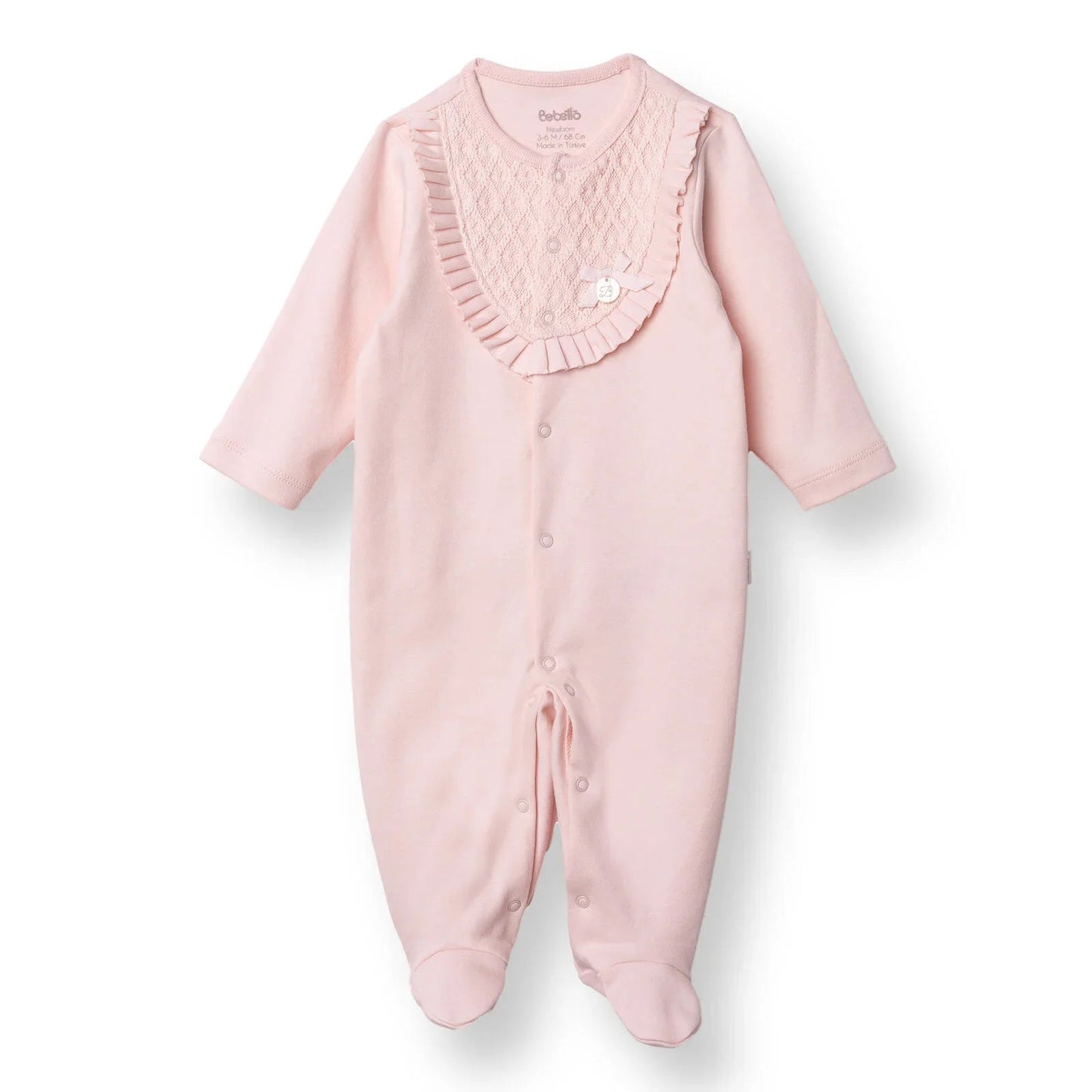Bebetto Newborn Footed Jumpsuit - Pink ebebek