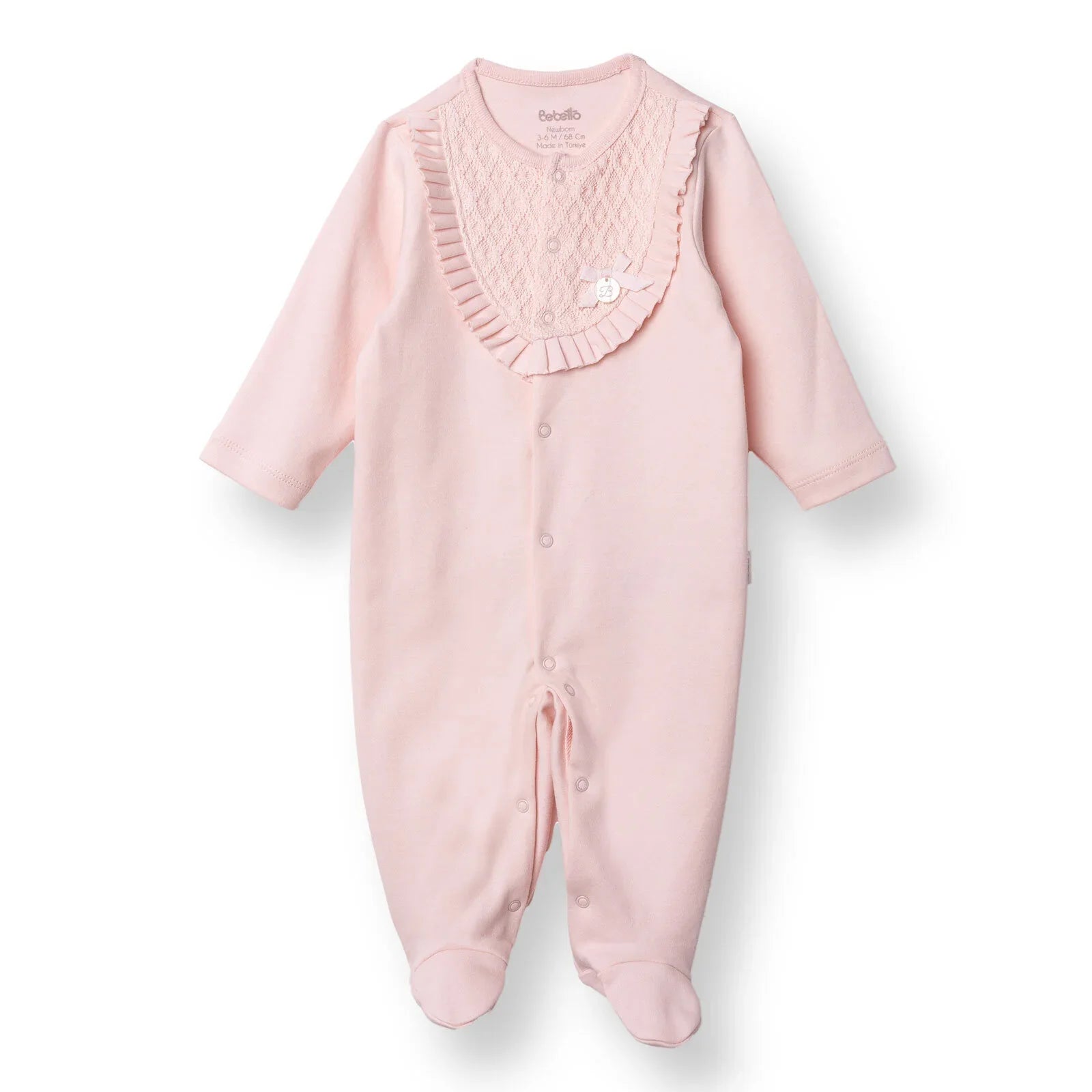 Bebetto Newborn Footed Jumpsuit - Pink ebebek
