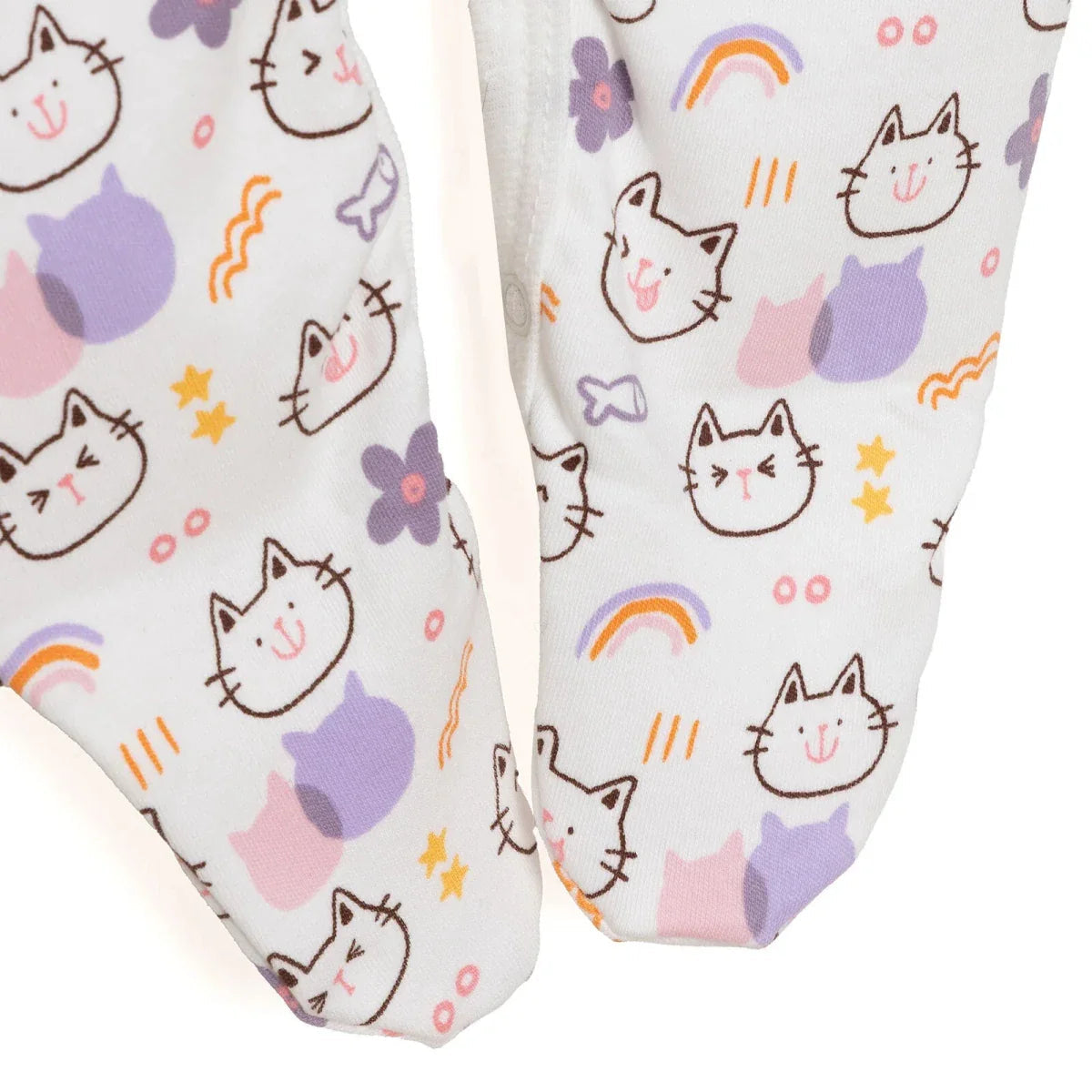 Baby Girl Sleepsuit Bodysuit & Hat Set - Ecru ebebek
