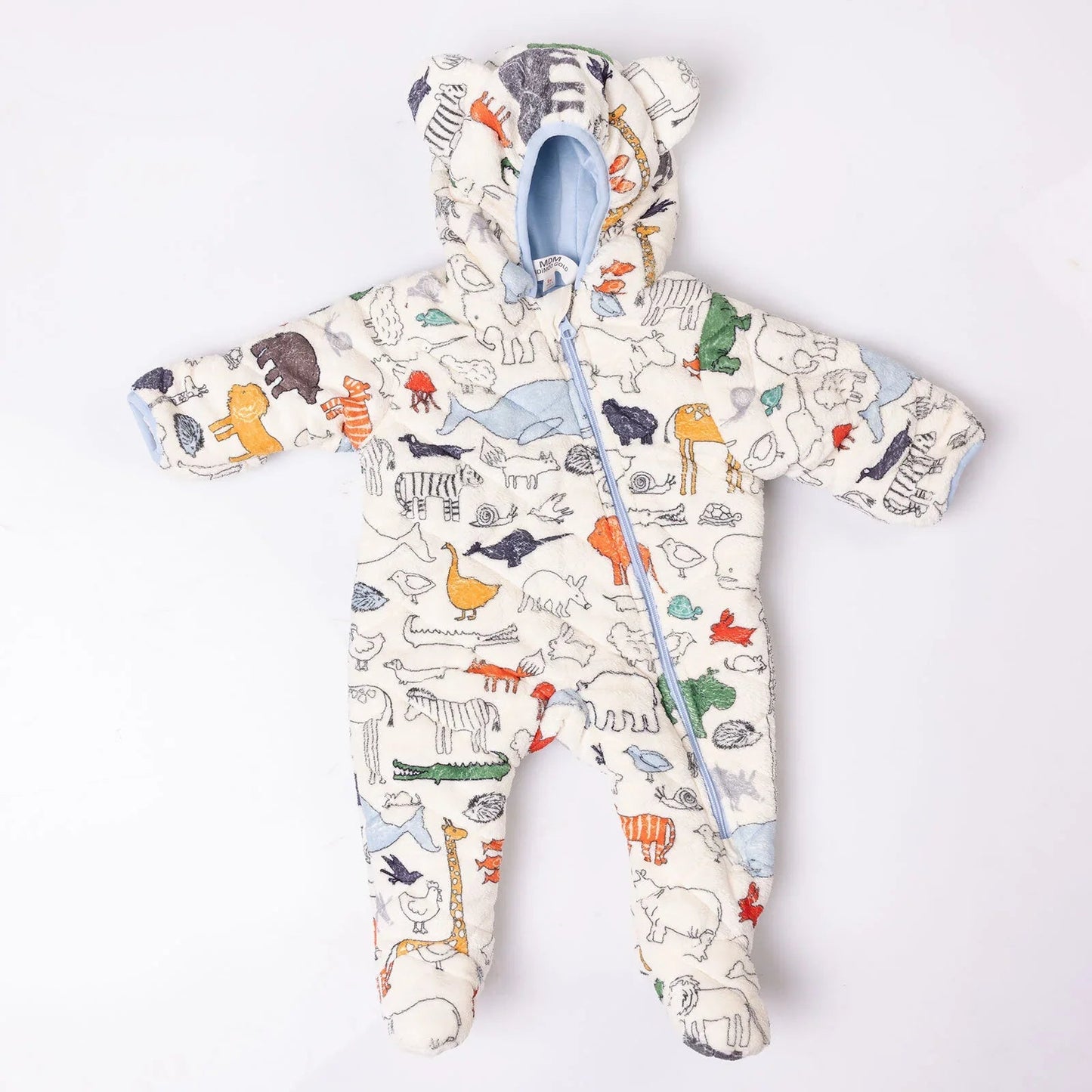MidiMod Newborn Baby Boy Hooded-Footed Jumpsuit ebebek