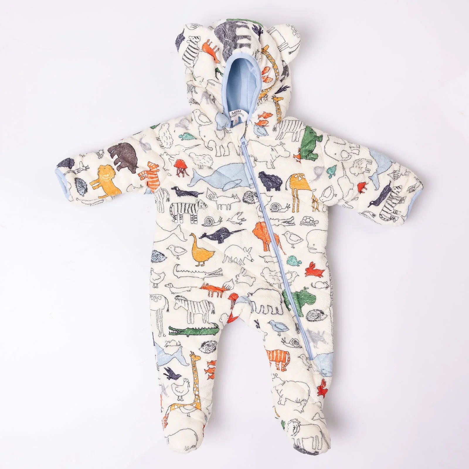 MidiMod Newborn Baby Boy Hooded-Footed Jumpsuit ebebek