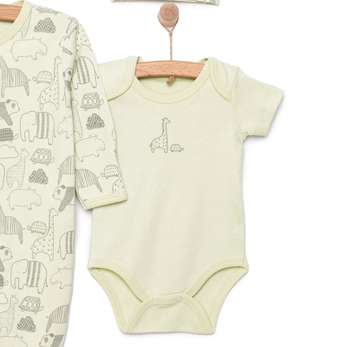 HelloBaby Boy Jumpsuit-Body-Hat - Green ebebek