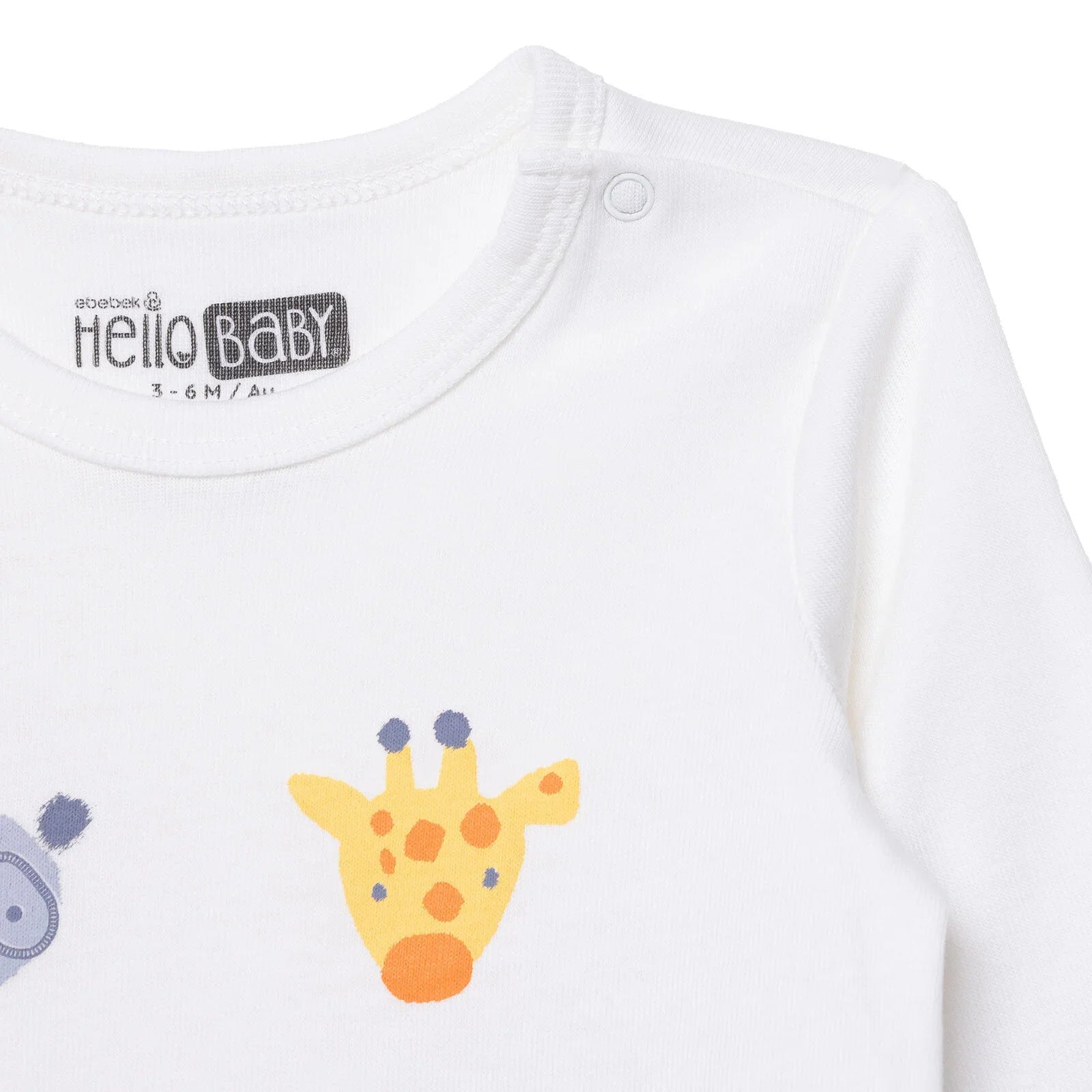 HelloBaby Long Sleeve Body 2 Pack - Ecru ebebek