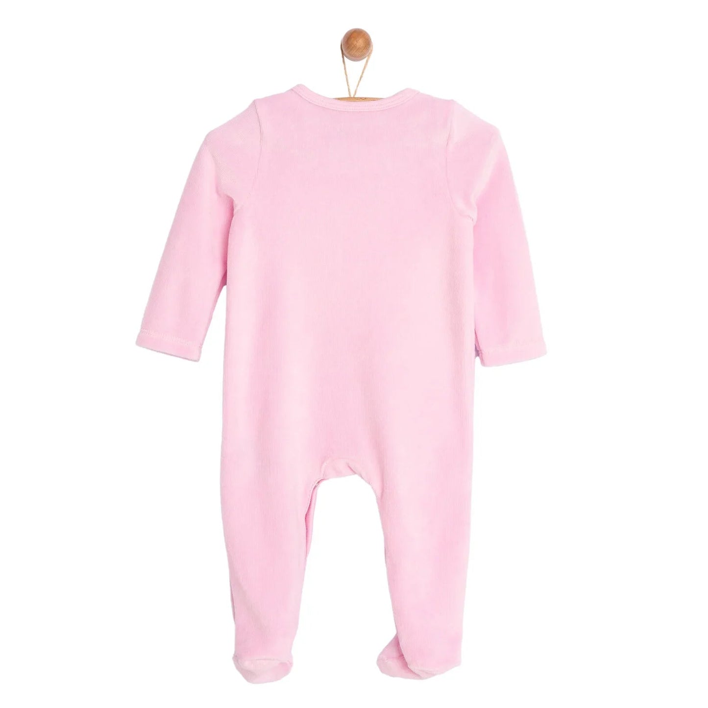 HelloBaby Newborn Baby Girl Velvet Footed Jumpsuit - Pink ebebek