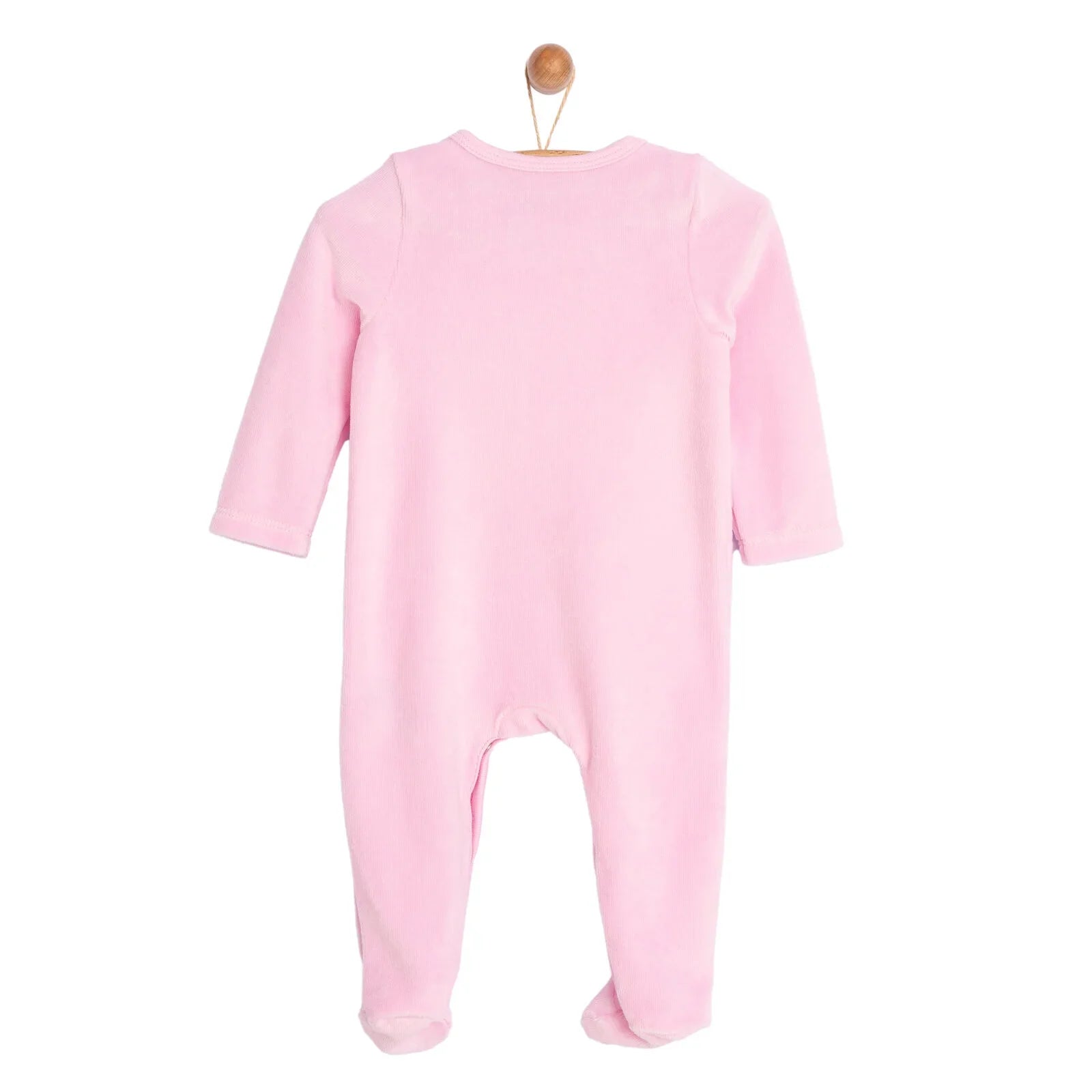 HelloBaby Newborn Baby Girl Velvet Footed Jumpsuit - Pink ebebek