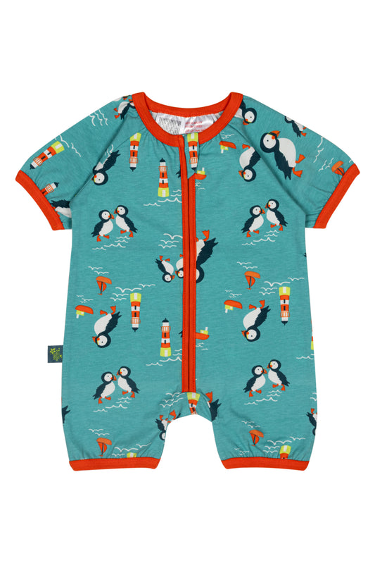 Kenzie the Puffin Summer Romper Playsuit - new arrival Pebble Children’s Wear