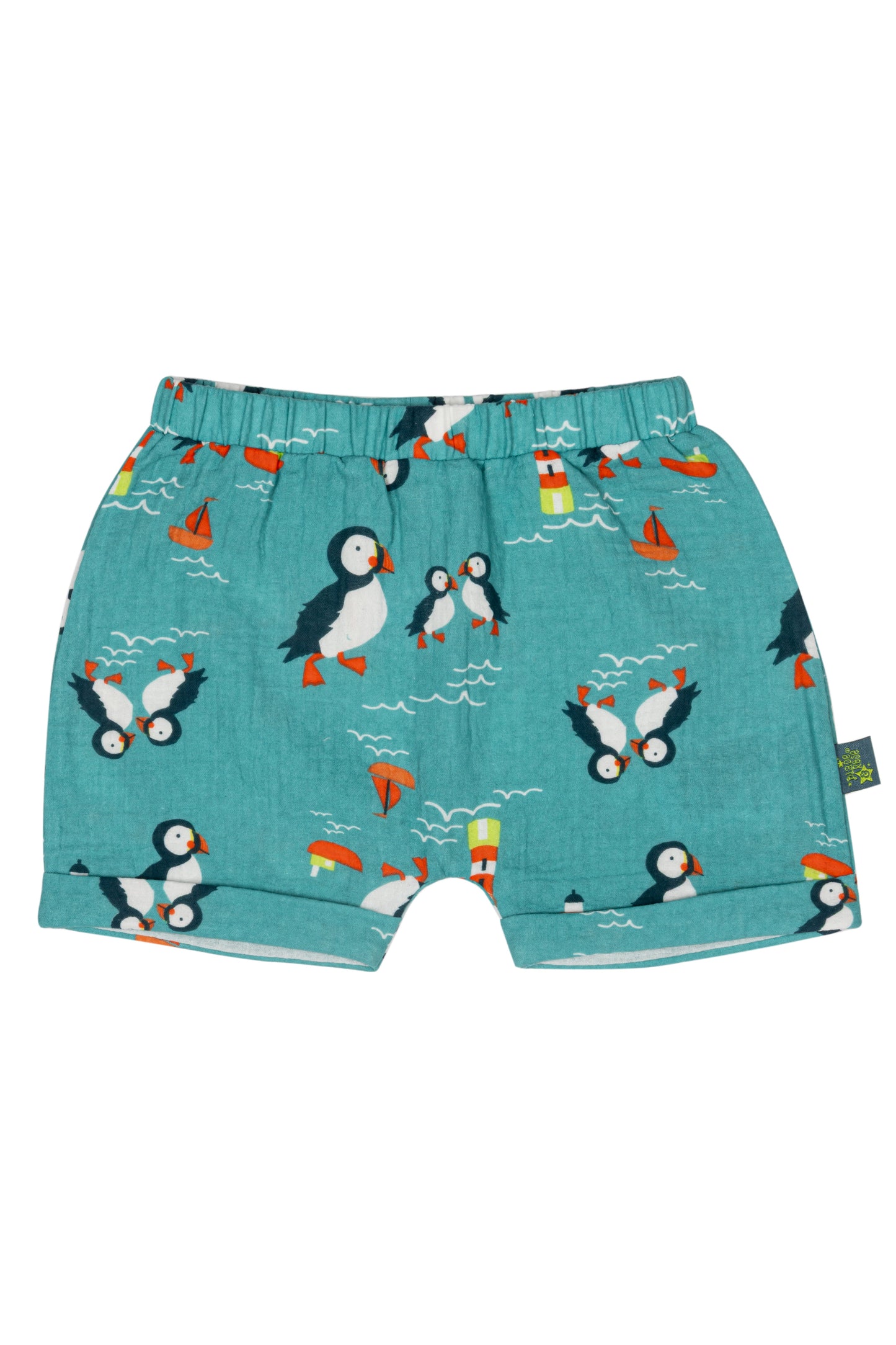 Kenzie the Puffin Muslin Shorts - New arrival! Pebble Children’s Wear